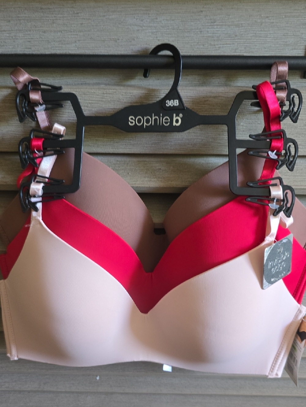 sophie b. Invisible Edge Comfort Wire Free Lightly Padded Bras.